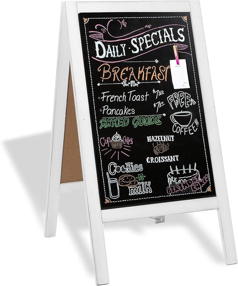 Amazon.com : Ilyapa Wooden A-Frame Sign with Eraser & Chalk